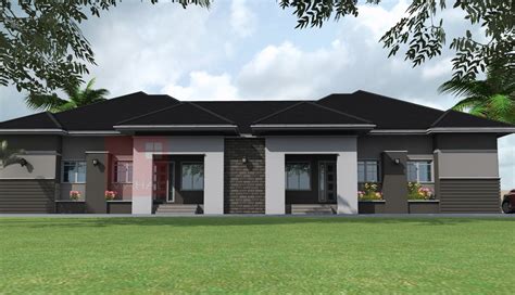 semi detached house plans  zambia home design