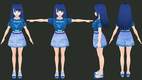 Anime Katsune 3d Model Rigged T Pose Rigged Cgtrader