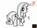 Fluttershy Coloring Pages Gala Pony Little sketch template