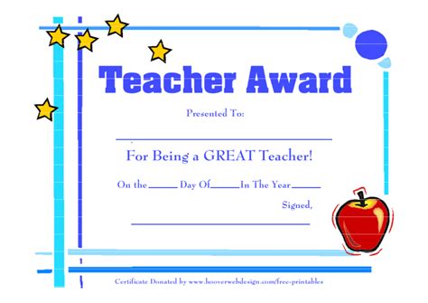 teacher award template calepmidnightpigco intended   teacher