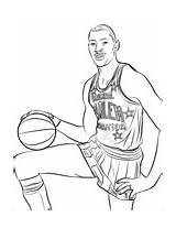 Coloring Pages Abdul Jabbar Kareem Spurs Leonard Kawhi Basketball Template sketch template