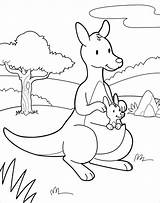 Coloring Baby Pages Mother Kangaroo Animals Mom Moms Printable Color Coloringbay Print Getcolorings sketch template