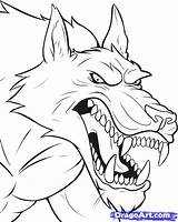 Coloring Werewolf Werewolves Popular Draw sketch template
