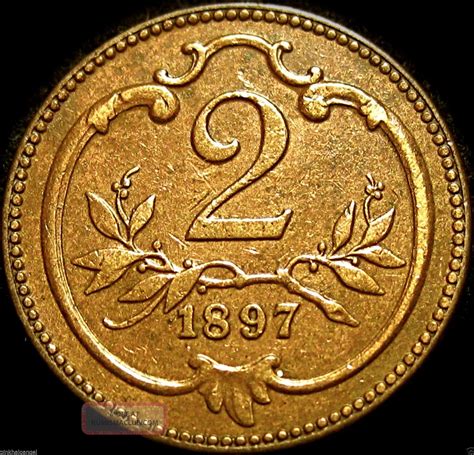 rare austria austro hungarian empire   heller coin great coin
