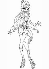 Musa Coloring Gardenia Pages Winx Club Drawing Categories sketch template