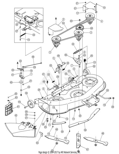 mtd aph lt   parts diagram  deck assembly