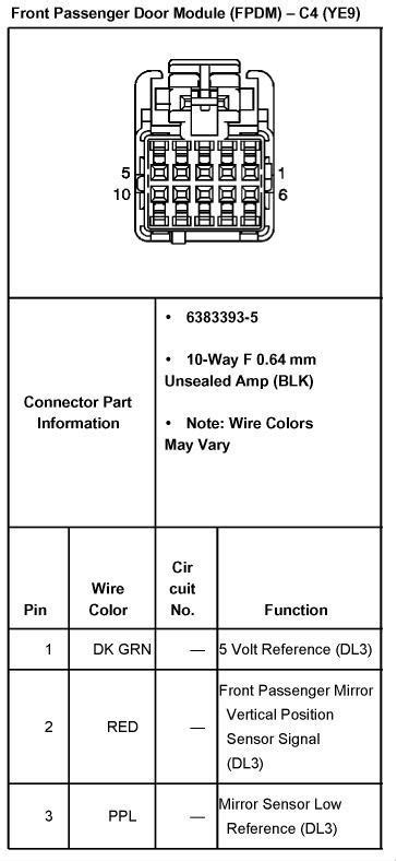 silverado mirror wiring diagram