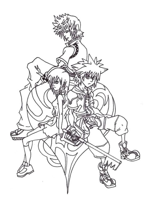 kingdom hearts coloring pages  kids