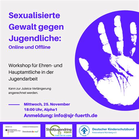 Sexualisierte Gewalt Gegen Jugendliche Online Und Offline