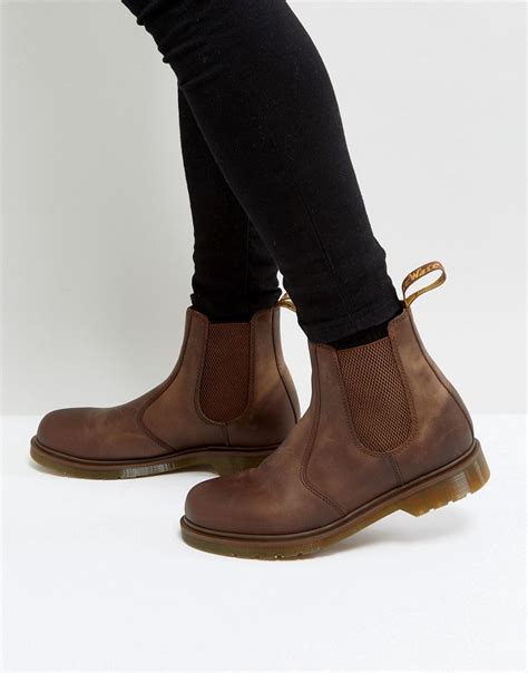 dr martens  chelsea boots  brown  asos lookastic