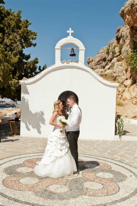 june  happily   weddings  lindos rhodes greece