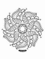 Coloring Mandala Color Pages Jade sketch template