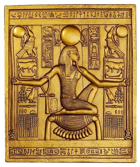Ancient Egyptian Temple Wall Decor King Tut Sculptural
