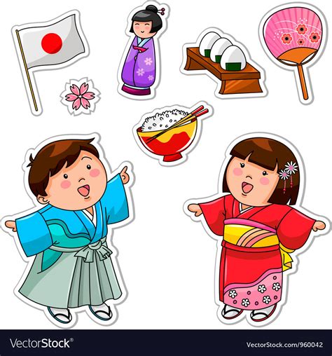 japanese collection royalty free vector image vectorstock