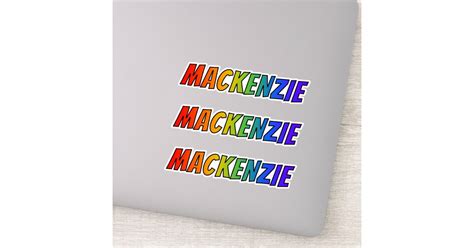 mackenzie  fun rainbow coloring sticker zazzle