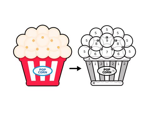 printable template popcorn design  macaron  etsy