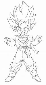 Goten Coloring Pages Super Saiyan Dragon Ball Gohan Goku Drawing Dbz Drawings Print Anime Adult Choose Board sketch template