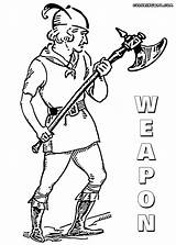 Weapons Coloring Pages sketch template