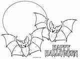 Coloring Pages Bat Printable Halloween Bats Kids sketch template