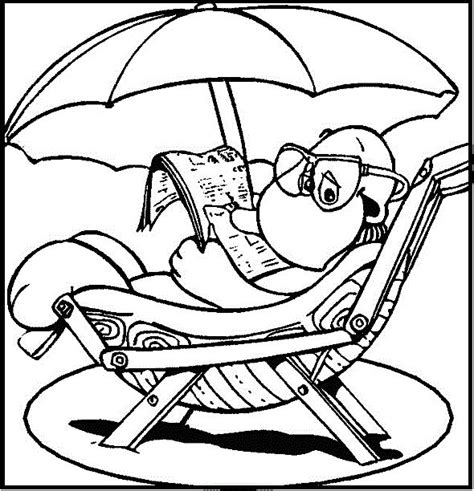 reading newspaper   summer coloring picture  kids
