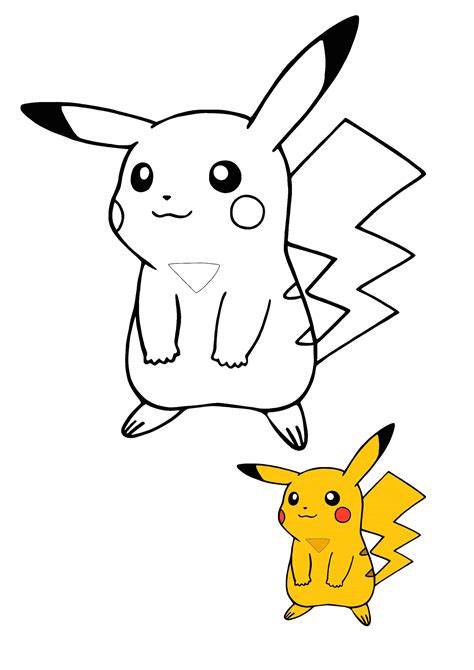 pikachu cute chibi pokemon coloring pages draw level