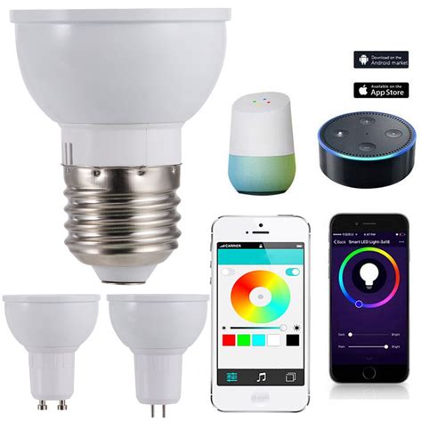 wifi smart led light bulb rgbw time control dimmable bulb  amazon alexa google home