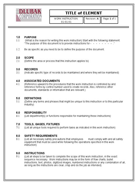 wi  work instruction template