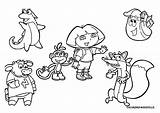 Dora Coloring Pages Explorer Map Library Clipart Swiper sketch template