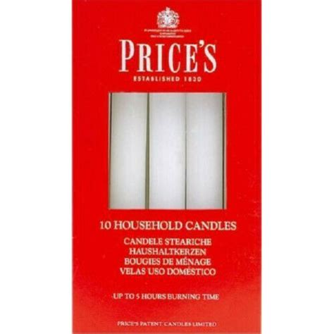 prices candles household candles  pack white bargain store uk