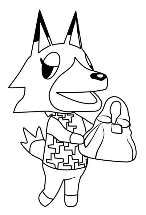tipper  animal crossing coloring page  printable coloring