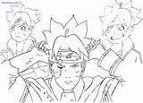 Boruto Mitsuki Wonder Sarada sketch template