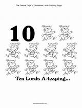 Twelve Lords Leaping Kidscanhavefun Ten Belongs sketch template