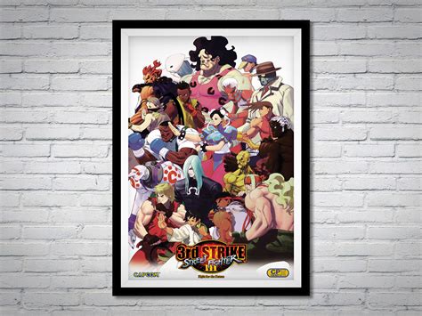 street fighter iii  strike poster reproduction etsy