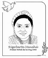 Paz Nobel Premios Premio Rigoberta Infantil Fichas Humanos Maestra Educacion Guatemala Defensora sketch template