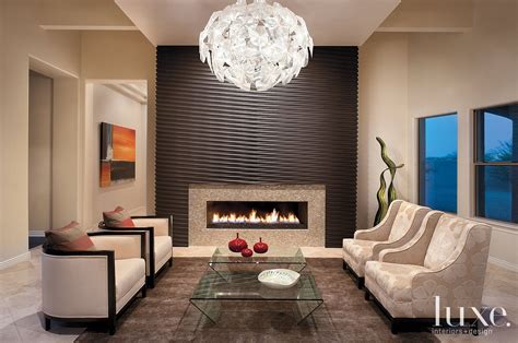 brown  cream contemporary living room luxe interiors design