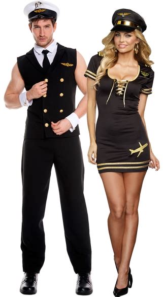 naughty mile high club couples costume sexy stewardess costume sexy