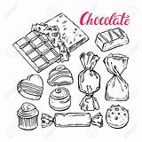 Candies Chocolat Chocolats Desenhos Bonbon 123rf Torta Doces sketch template