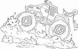 Coloring Monster Truck Pages Digger Grave Drawing Print Kids Hot Cool Blue Thunder Wheels Mutt Jam Printable Color Lightning Mcqueen sketch template