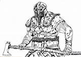 Raider Spartan sketch template