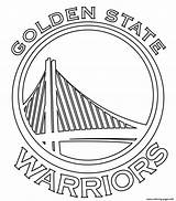 Warriors Golden Coloring State Pages Logo Nba Printable Teams Sketch Template Popular sketch template
