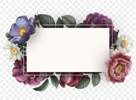 floral framed card