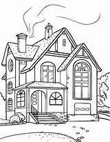 House Pages Coloring Clip Houses Villa Printable Adult Clipart Mansion Kids Colouring Drawing Ancient Outline Construction Coloringcafe Sheets Books Print sketch template