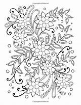 Coloring Vine Pages Patterns Easy Designs Simple Adult Flower Stress Book Wisteria Floral Printable Flowers Mandala Kids Template Books Embroidery sketch template