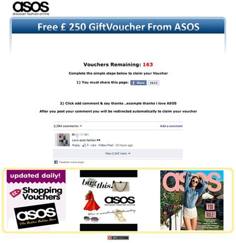 asos gift voucher scam spreads  facebook graham cluley