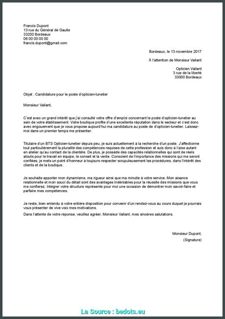lettre de motivation gratuite candidature spontanee  decouvrir
