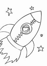 Rocket Coloring Printable Pages Ship Space Rockets sketch template