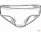 Coloring Pages Underwear Panties Printable Drawing sketch template