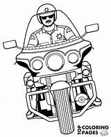 Police Motorcycle Coloring Pages Template Sketch sketch template