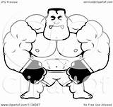 Mma Clipart Fighter Angry Outlined Buff Cartoon Thoman Cory Coloring Vector 2021 sketch template