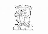 Coloring Spongebob Gangster Pages Cartoon Thug Ghetto Rapper Drawing Gangsta Life Mario Printable Granny Sheets Book Color Stage 2pac Rap sketch template